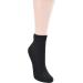 Yomandamor Diabetic Ankle Socks for Women - 5 Pairs, Size 3-8, Solid Black - Buy Online on GoSupps.com