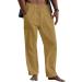 YHAIOGS Men's Outdoor Casual Solid Loose Fit Trouser with Drawstring Waist and Button Pocket | Big & Tall Sizes Available - Buy Online on GoSupps.com