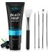 Blackhead remover mask blackheads Mask peel off black mask blackhead remove mask bamboo coal black mask skin cleaning remove acne blackheads extraction tool kit and mask brush