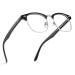 Cyxus Blue Light Glasses Men Retro Semi Rimless Clear Blue Light Glasses for Computer Eye Strain Gaming Glasses Anti Harmful Blue Light for Men Women 8056# Black Silver Frame
