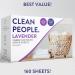 Clean People All Natural Fabric Softener Sheets - Plant-Based Eco Friendly Dryer Sheets - Lavender - 160 Sheets Total - Buy Online on GoSupps.com