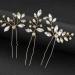 Cubahop Bride Wedding Hair Pins Crystal Bridal Hair Pieces Wedding Hair Accessories Bridal Hair Clips for Women and Girls (Gold) - Buy Online on GoSupps.com
