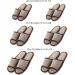 Teceyfeet 6 Pair Set Linen Slippers - Open Toe Bathing Pantolettes for Hotels & Spas | Slip-Resistant Universal Size for Men & Women - Buy Online on GoSupps.com