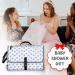 Menions Portable Nappy Changing Mat with Wipe-Pocket, Head Cushion, Waterproof Pad - Grey/Star Print | Travel Baby Change Bag for On-The-Go Parents - Buy Online on GoSupps.com
