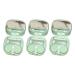 Colcolo 3-part travel contact lens container set 7 x 7 x 2.5 cm contact lens container for daily use and R-caps green