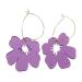Feylie flower charm earrings bohemian flower earrings Y2K drop earrings fashionable ear decoration for women and girls summer festivals & beaches party gift violet