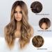 Esmee Long Wave Ombre Brown Synthetic Curly Wig for Women - Perfect for Daily Wear and Parties - Buy Online on GoSupps.com