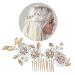 Didiseaon Floral Vintage Hair Bridal Hair Clip Hair Rhinestones Rhinestone Hair Barrette Bridal Shower Headpiece Hair Pin Hair Barrettes Rhinestone Bobby Pins Wedding Bride Comb