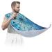 Geometric Reticulation Apron Abstract Web Beard Hair Catcher for Men Shaving Fathers Day Anniversary Christmas Gifts for Dad Husband Beard Bib with 2 Suction Cups Blue