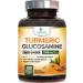 Nature's Nutrition Turmeric Curcumin with Ginger & Glucosamine 2000mg with Black Pepper for Best Absorption, Joint Support, Made in USA, Natural Immune Support, Turmeric Supplement - 180 Veggie Caps 180 Count (Pack of 1)