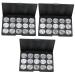 NULYLU 3pcs 15 Eyeshadow Palette Empty Cosmetic Case Estuche De Maquillaje Eyeshadow Case Eye Shadow Silver