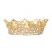 Frcolor Bridal Crown Vintage Wedding Crown Crystal Rhinestone Bride Queen Tiara with Side Comb