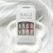 White Glitter Square Fake Nails - 24Pcs Short Acrylic Press On Nails for Women - Buy Online on GoSupps.com