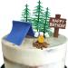 Camp Cake Topper with Tent Campfire Marshmallow Tree and Canp Sign - Buy Online on GoSupps.com