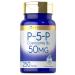 Carlyle P5P Vitamin B6 50 mg | 250 Tablets | Vegetarian, Non-GMO, Gluten Free | Pyridoxal 5 Phosphate | Coenzyme B6