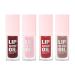Ihdjasg Set of 4 nourishing long-lasting colored lipsticks with lip oil for makeup for girls and women for Christmas holidays and beauty parties