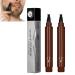 Bozento Beard Pen Waterproof Beard Filling Pen Kit Beard Pencil Filler for Men Black Bozento Beard Filler Beard Filler for Men Beard Pencil Filler for Men with 4 Tips (Dark Brown*2)