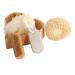 Amagogo 5X Bath Set with Accessories Shower Sponge in Heart Wooden Box Soft Exfoliating Bath Sponge for Skin Exfoliating Women Man