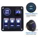 3 Gang Waterproof Marine Boat Rocker Switch Panel with LED Display Voltmeter & Dual USB Slot - 12V/24V - Buy Online on GoSupps.com