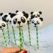 Bamboo Cocktail Paper Straws - Green Bamboo Print - Disposable Biodegradable Non Plastic - 100 Pack 6*197mm - Buy Online on GoSupps.com