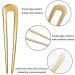 6-Piece Metal U Shaped Hair Pins Set - French Hairpin Forks Bobby Pin Kit for Women and Girls Hairstyles - Silver, Gold, Rose Gold - Buy Online on GoSupps.com