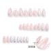 24 Pcs Medium Almond Press-On Nails - Nude & Glitter Full Cover Fake Nails | Glossy 5D Acrylic French Nails for Women & Girls - Buy Online on GoSupps.com