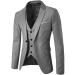 Ronony Men's Sakkos Suit Set - Elegant Slim Fit 3-Piece Blazer Vest & Pants - Perfect for Weddings & Performances - Oversize Gray Coat in Large Sizes (3XL) - Buy Online on GoSupps.com