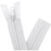 Sawoake 2PCS 5 6 Inch Separating Jacket Zippers for Sewing Coats Jacket Zipper White Molded Plastic Zippers Bulk Tailor DIY Sewing Tools for Garment/Bags/Home Textile