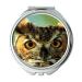 Mirror Compact Mirror owl eyeglasses owl bird pocket mirror portable mirror