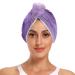 Purple Gold Marble Hair Towel 2 Pack Super Absorbent Hair Drying Towel Quick Dry Hair Turbans Head Towel with Button Twisty Wrap for Women Girls
