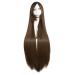 MapofBeauty 39"/100cm Fashionable Women Long Straight Hair Wig (Brown)