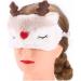 RAYNAG Set of 2 Cartoon Animal Plush Eye Masks - Cute Sleeping Blindfold Eye Covers (Brown/White) - Buy Online on GoSupps.com