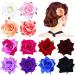 inSowni 12 Pieces Flamenco Dancer Mexican Rose Flower Brooches Pins Prom Party Wedding Bridal Floral Alligator Hair Clips Barrettes Accessories for Women Girls