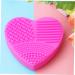 Cabilock Silicone Tool Brush Cleaner Mat Brush Cleaning Pad Brush Washing Mat Makeup Brush Cleaning Tool Heart-shaped Cleaning Supplies 8X8.5cm Rosy - Buy Online on GoSupps.com