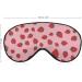 Strawberry Pattern Sleep Mask for Women | Adjustable Eye Shade with Elastic Strap - Perfect for Travel & Sleep - Buy Online on GoSupps.com