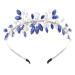 IYOU Women Wedding Headband Blue Bling Rhinestone Hair Pieces Crystal Tiara Baroque Bridal Headpiece Hair Accessories for Brides Evening Party Prom Photography