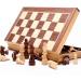 Set Wooden Set with Magnetic Checkerboard Foldable Portable Set for Kids/Children Adults (Color : Wood Size : 39x39x3cm) (Wood 39x39x3cm)