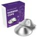 RUVALINO Silver Nipple Shield Breastfeeding - Premium Breastfeeding Silver Cups for Nursing Moms to Protect and Soothe Sensitive Nipples Safe and Nickel-Free Silver Nipple Cups (Regular)