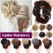 Hair Tie Bun Extensions - #613C Bleached Blonde Updo with Elastic Band | Natural Thickness Hairpiece - Buy Online on GoSupps.com