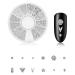 WOKOTO 6 Boxes Silver Nail Art Studs Set with 3D Flowers and Diamonds - Manicure Rivet Kit with Tweezers and Picker Pencil - Buy Online on GoSupps.com