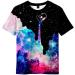 Kids Boys Teen Girls Summer T-Shirt Print Blouse | Casual 3D Top | Shelf Bra | Black | Size 7-8 Years - Buy Online on GoSupps.com