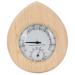 Yardwe outside thermometer for the inner sauna room Hygrothermographer indoor indoor outdoor kitchen harness wall measuring device made of white pine wood and copper for the interior house thermometer
