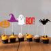 UXYOKM 24Pcs Halloween Cupcake Toppers Pumpkin Witch Hat Ghost Spider Bats Boo Cupcake Picks Halloween Themed Party Baby Shower Birthday Cake Decorations Supplies Colorful - Buy Online on GoSupps.com