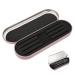 Professional stainless steel storage box 4 soft slots for beauty tools such as tweezers (rose red)