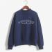 Keepfit Women's O-Neck Solid Sweatshirt | Soft Lightweight Plus Velvet Pullover | Long Sleeve | Navy - Size Small - Buy Online on GoSupps.com