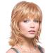Creamily Short Wig for Women Pixie Cut Wig Shaggy Layered Fluffy Wig 80s Mullet Rocker Wigs for Women Synthetic Short Hair Wig with Bangs Rose Golden Blonde B-Rose Golden Blonde