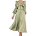 Hanxiulin women dresses party dress elegant bodycon dress casual cocktail dress outfits ball gown long Elegant ball gown bodycon dress s green green