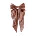 Yuyeran Super Big Bow Hair Clips French Style Soild Color Knotted Bowknot Spring Snap Barrettes Hair Clips with Long Ribbon for Women Girls (Brown)