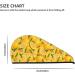 Buy Hair Towel Wrap - Quick Drying Towel Turban with Button (Yellow Limes) | International Shipping Available - Buy Online on GoSupps.com