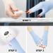 Arqumi UV Gel Nail Lamp Dryer Protection Gloves - 2 Pairs | Gel Manicure Fingerless Anti-UV Gloves for Nail Art - Cyan - Buy Online on GoSupps.com